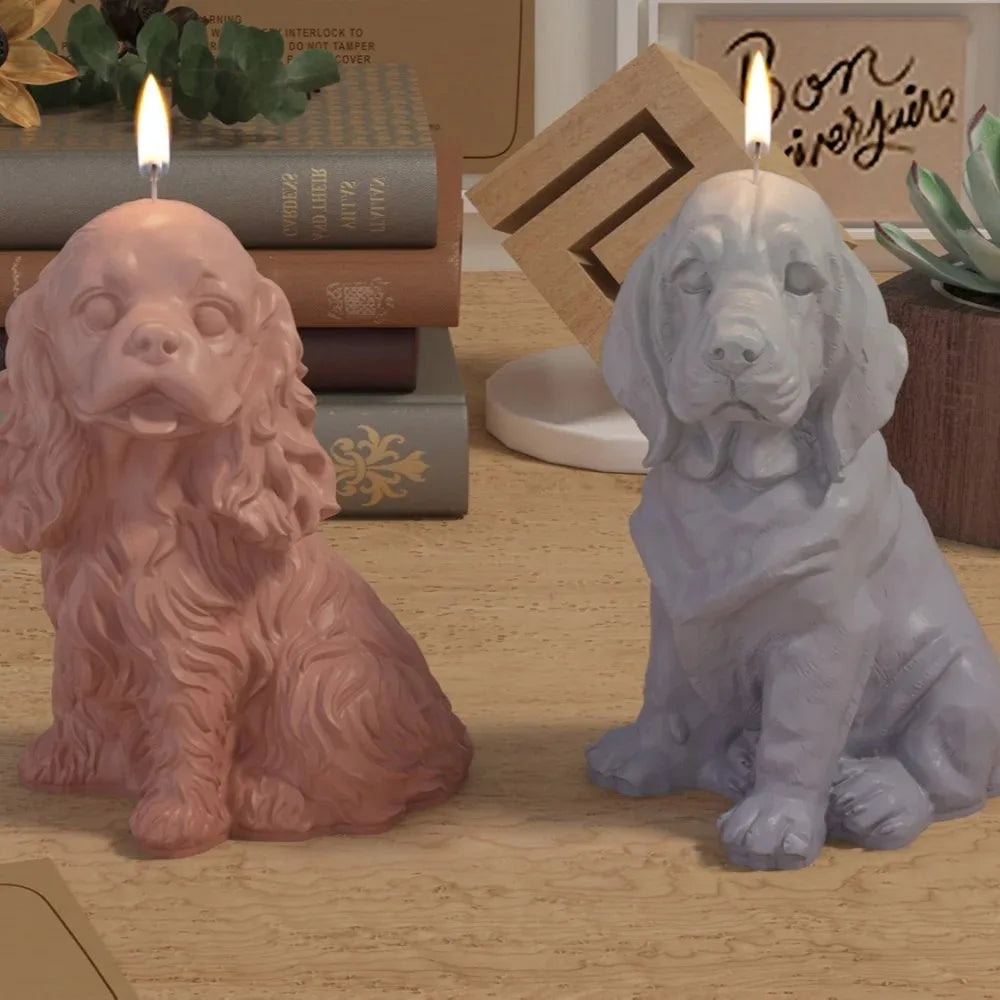 DIY Dog Silicone 3D Mold for Candles, Resin, Soap & Fondant — 3.0×2.2×2.2 in (7.5×5.5×5.5 cm)