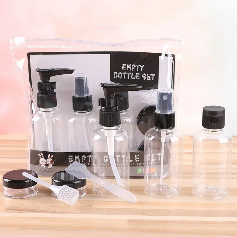 Travel Refillable Bottle Set — Perfume Spray, Lotion & Shampoo Tubes (120 ml / 4.06 fl oz, 60 ml / 2.03 fl oz) Portable Cosmetic Containers