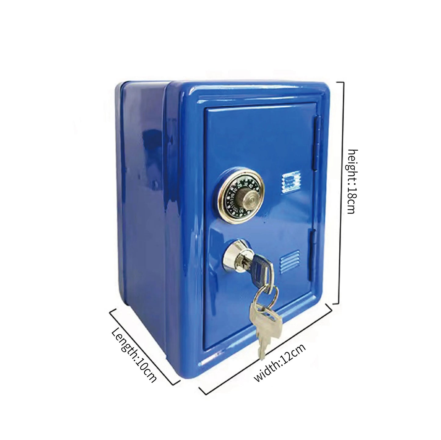Mini Vertical Metal Safe Piggy Bank Desktop & Car Key Lock Box