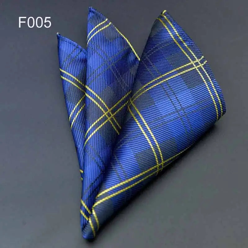 Men's Pocket Square 41 Colors - Plaid Dot Paisley Polyester Handkerchief 25 x 25 cm (9.8 x 9.8 in)