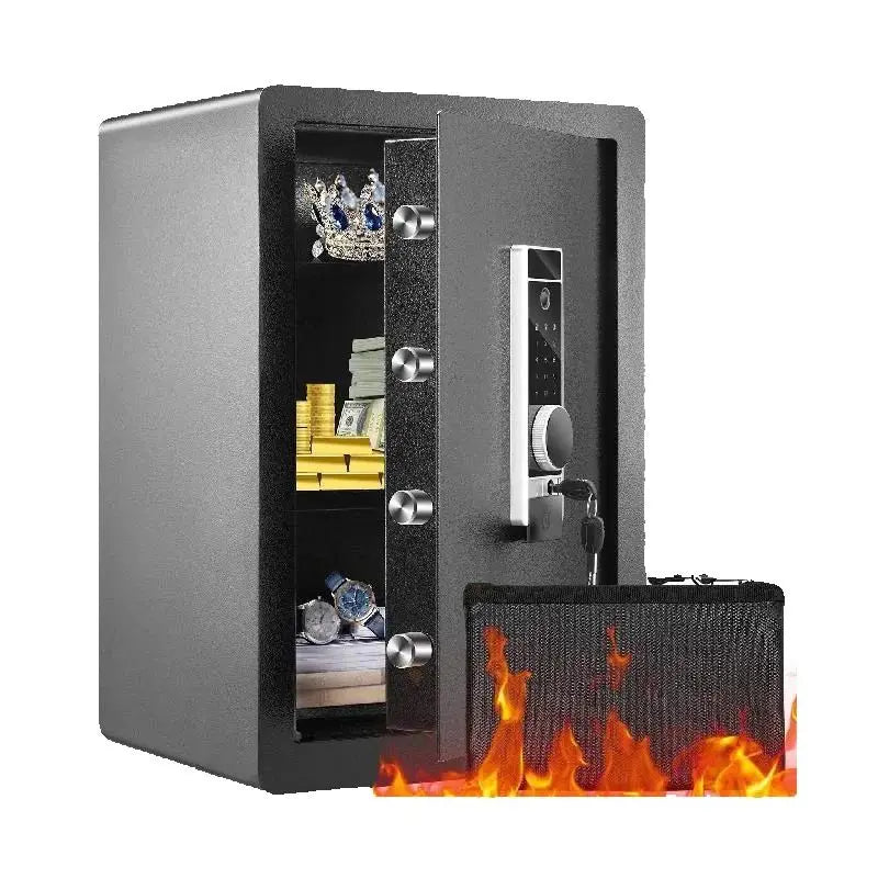 Biometric (Fingerprint) & Digital Safe 2.2 / 1.8 cu ft (62 L / 51 L) Home Security Cabinet with Fireproof Bag