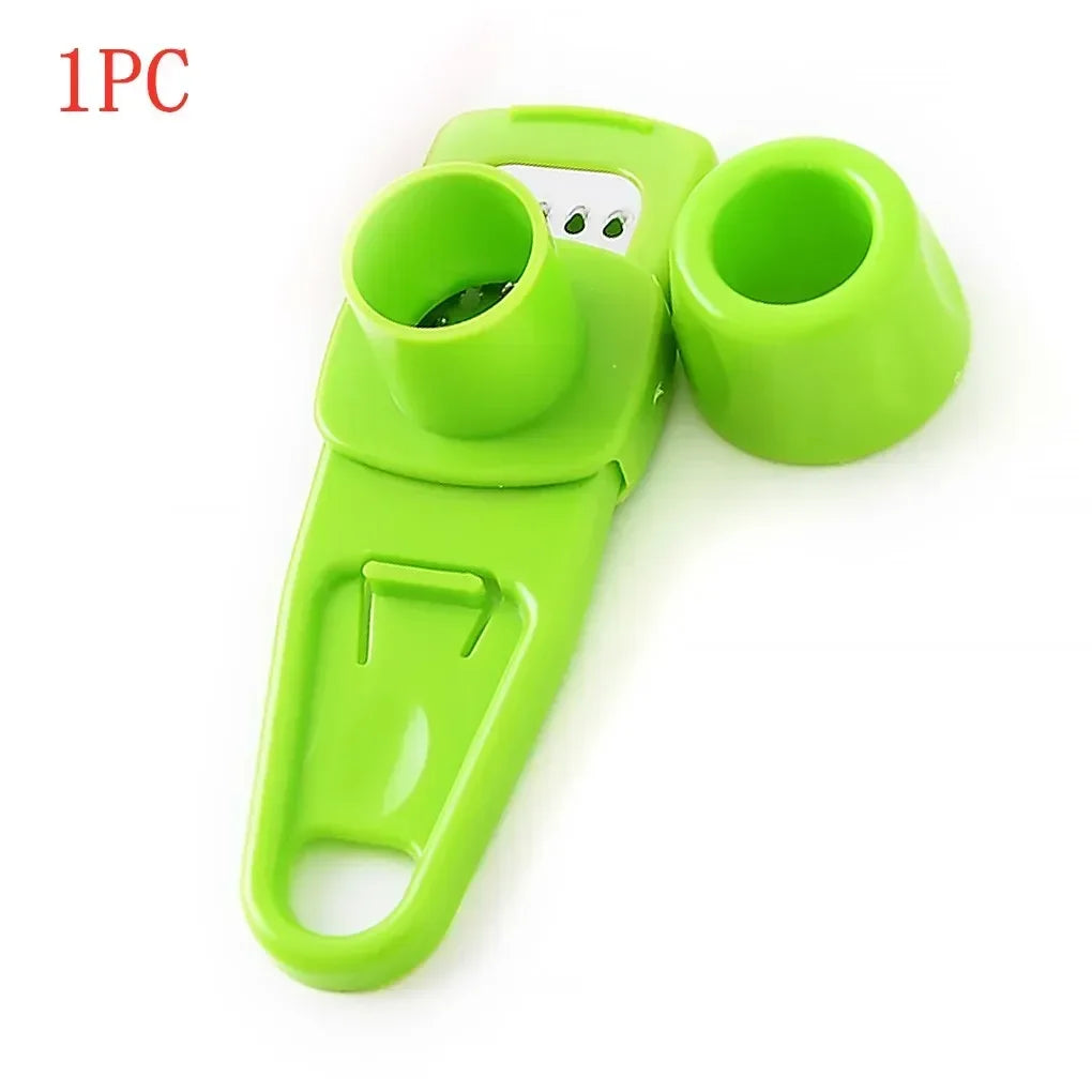 Multifunctional Manual Garlic Press & Ginger Grater — Stainless Steel Garlic Cutter Peeler
