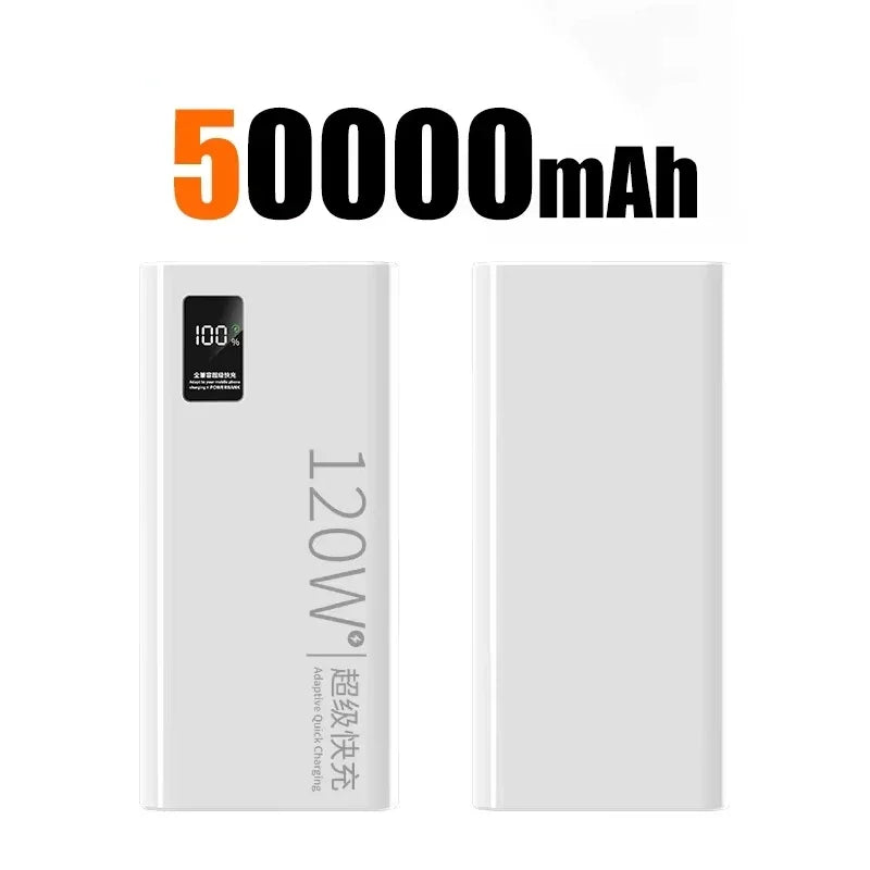 120W 200000mAh Power Bank Portable Fast Charging Battery Pack with LED Digital Display USB-C 2-Way Quick Charge
