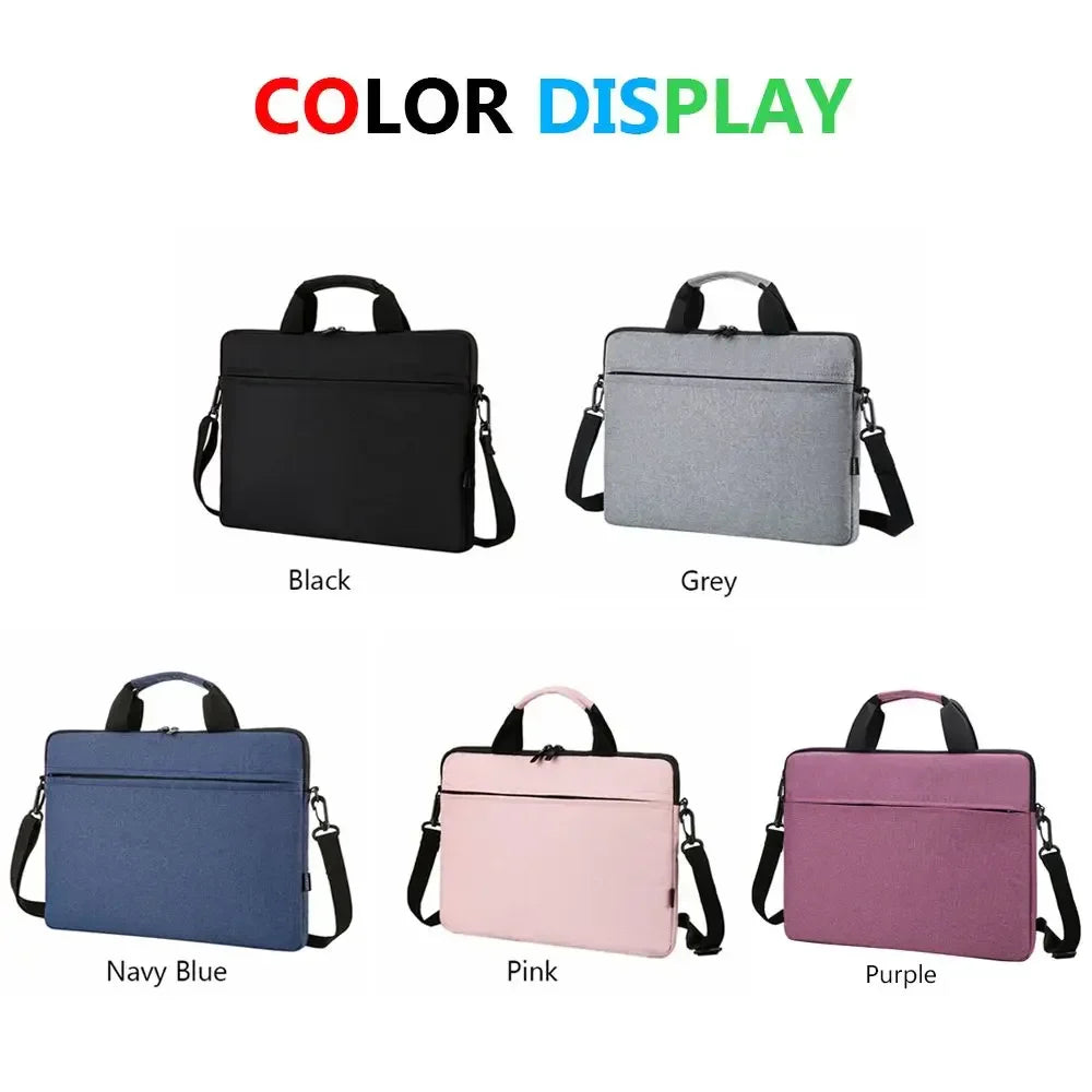 Padded Laptop Sleeve Bag 13.3/14/15.6 Inch Water-Resistant Notebook Pouch with Shoulder Strap