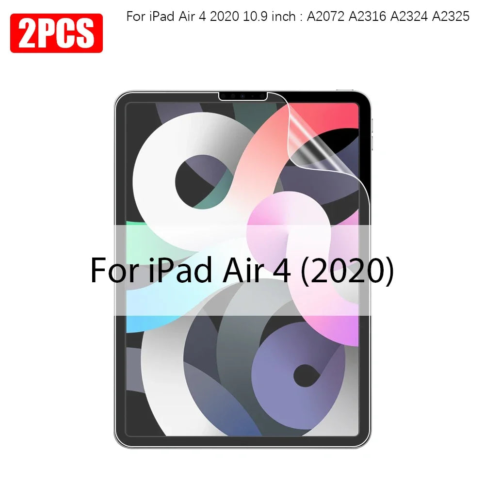 Matte Paper-Like Screen Protector for iPad — 2-Pack Anti-Glare, Scratch-Resistant Film, Pen Writing Feel (13"/33.0 cm, 12.9"/32.8 cm, 11"/28.0 cm, 10.9"/27.7 cm, 10.2"/25.9 cm, 8.3"/21.1 cm)