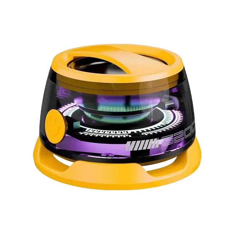 Mini Magnetic Bluetooth Speaker with RGB Light & Phone Stand — Portable Stereo Speaker (IPX5 Water-Resistant)