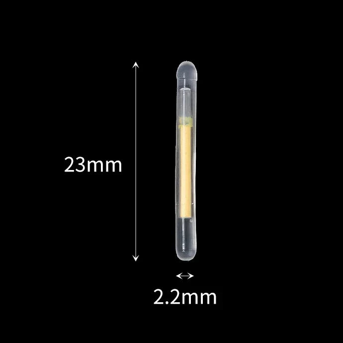50/100-Pack Fluorescent Firefly Fishing Rod Lights – Glow Night Float Lights, Sizes 2.2–4.5mm (0.09–0.18 in)
