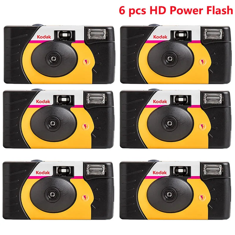 Disposable Single-Use 35mm Film Camera with Flash — 27 or 39 Exposures, ISO 800