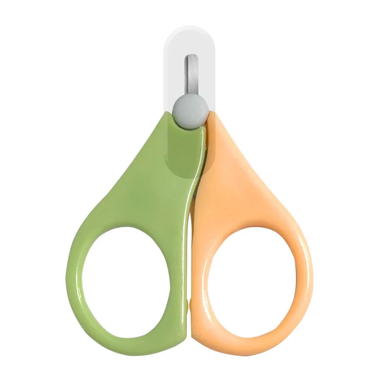Baby Safety Nail Clippers & Scissors - Mini Stainless Steel Rounded Tip Trimmer for Newborns and Infants