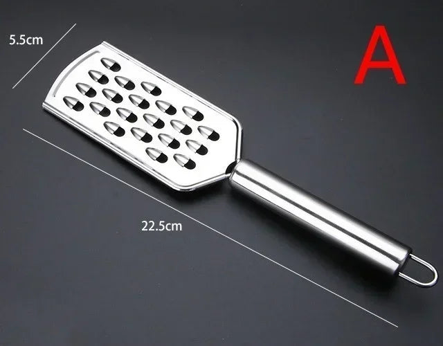 Stainless Steel Handheld Cheese Grater - Multi-Purpose Food Grater for Chocolate, Butter, Fruit & Vegetables