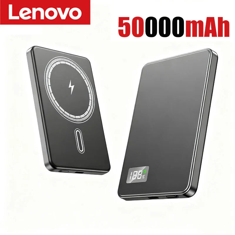 Magnetic Wireless Power Bank 50,000mAh PD25W Slim Portable Charger for MagSafe iPhone & Samsung