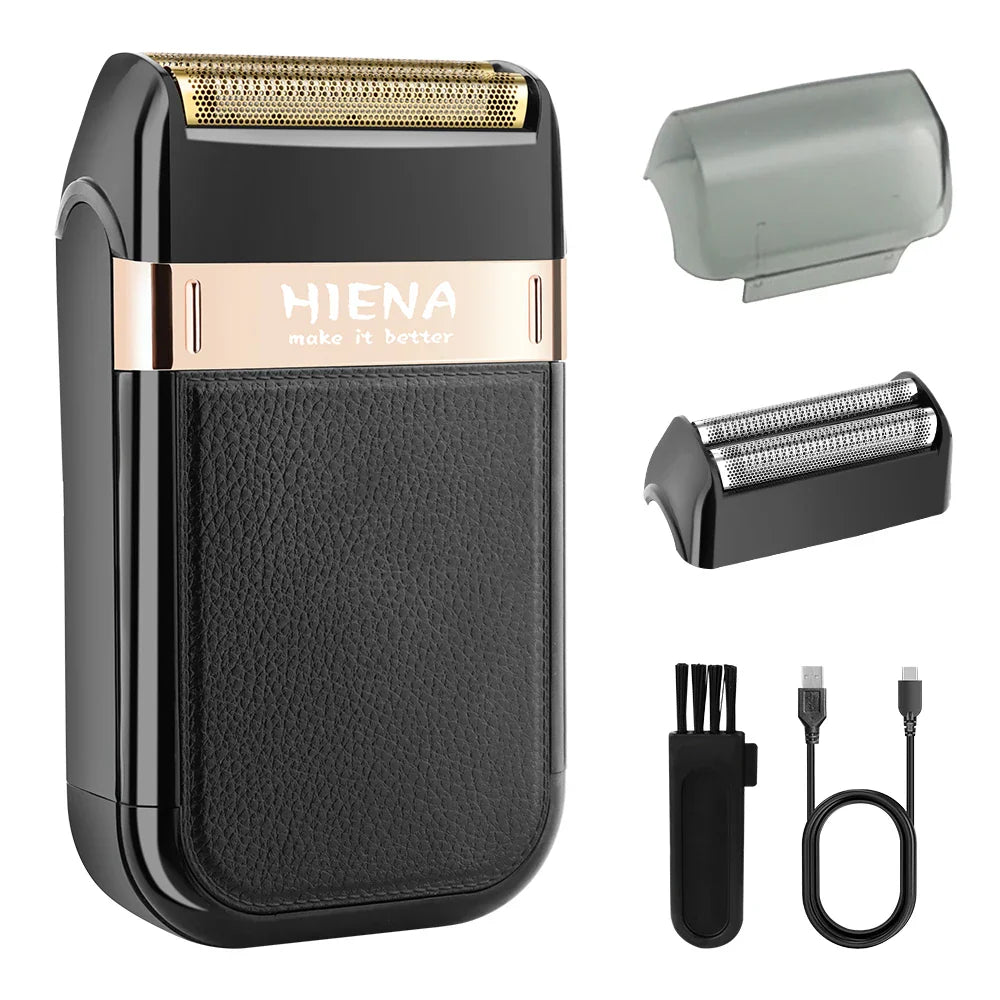 Men's Rechargeable Electric Shaver & Hair Clipper – Metal Housing, USB Fast Charge, Hypoallergenic Foil