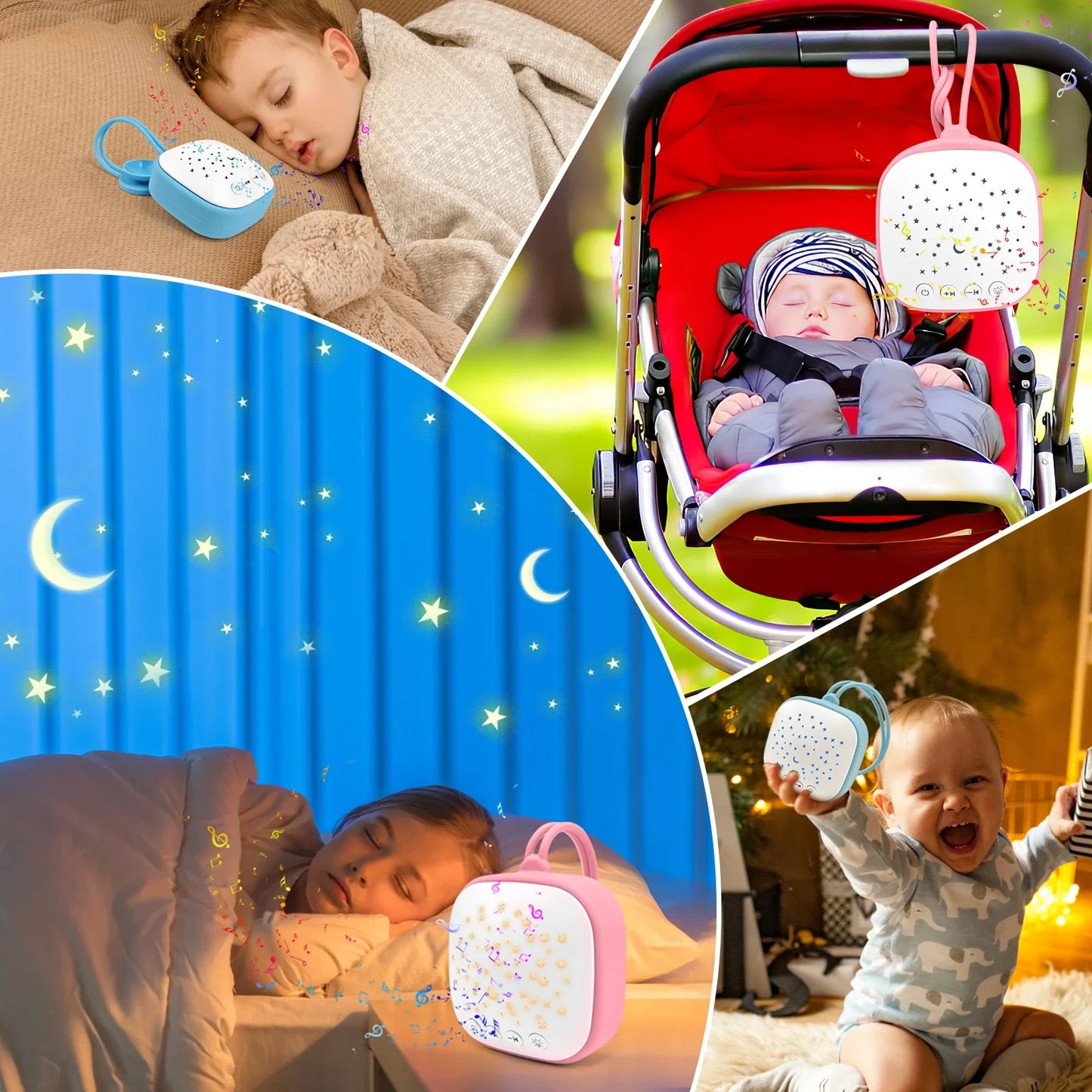 White Noise Sound Machine for Baby 20 Soothing Sounds Portable Rechargeable Sleep Machine with Volume Control and Timer