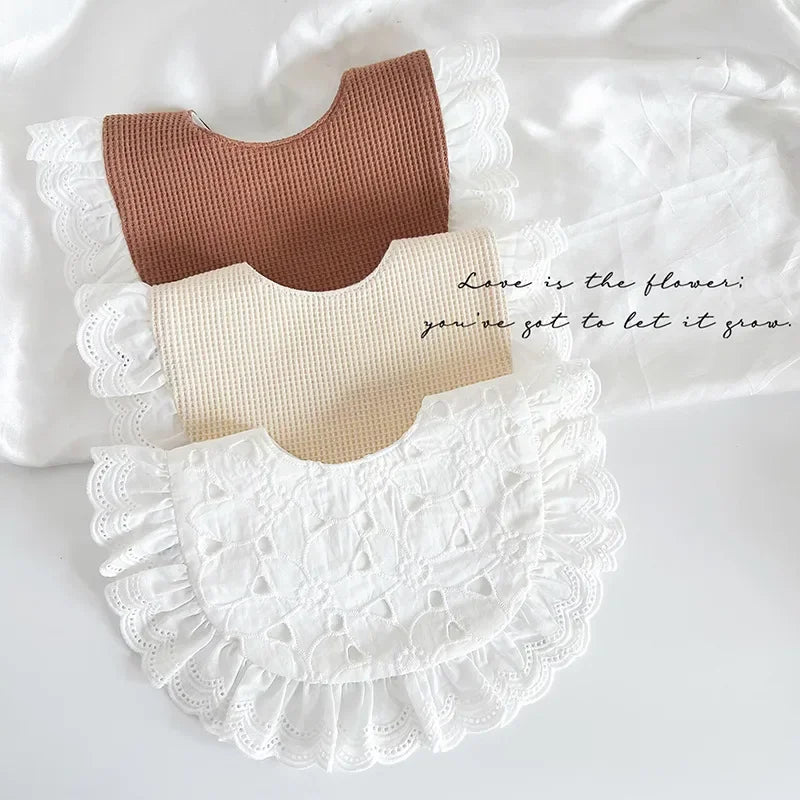 Baby Cotton U-Shaped Waterproof Bibs 28 x 30 cm (11 x 12 in) Cartoon Drool Saliva Scarf Burp Cloths, Unisex Feeding