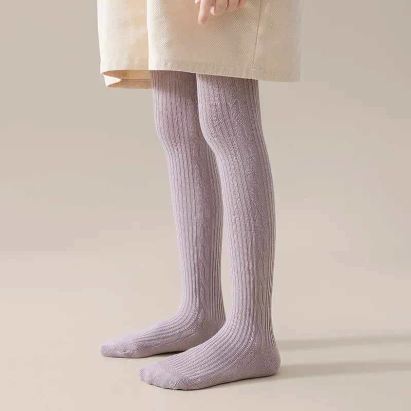 Girls Cotton Tights 0-12 Years — Breathable Pantyhose & Stockings for Toddlers, Spring Autumn Winter