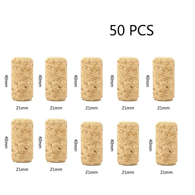 50/100 Pack Natural Cork Wine Bottle Stoppers – Reusable Sealing Corks for Wine Bottles, Bar & Kitchen Accessories