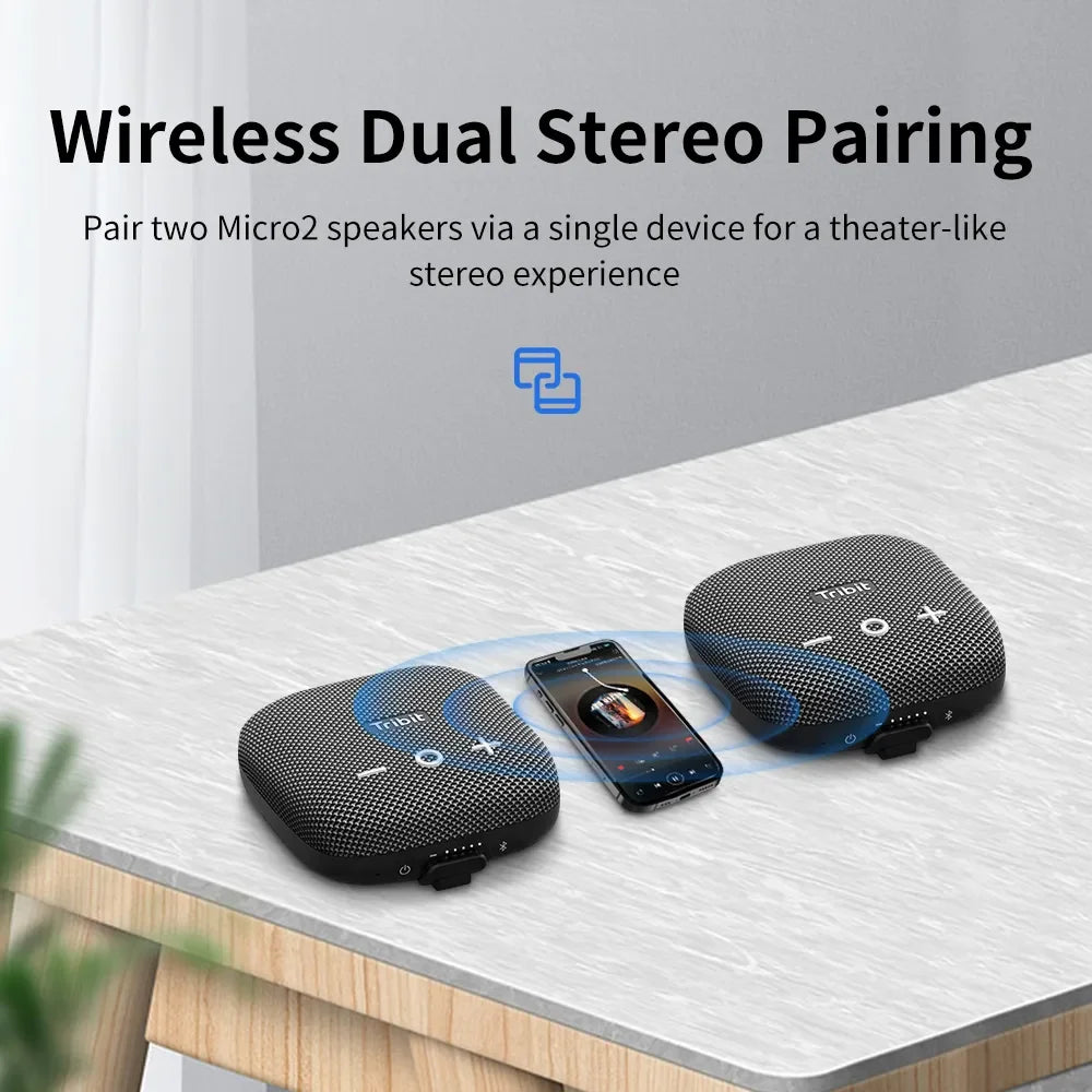 Portable Bluetooth Speaker, IP67 Waterproof, 90dB Deep Bass, Bluetooth 5.3, 12-Hour Playtime, Built-In Strap & Powerbank