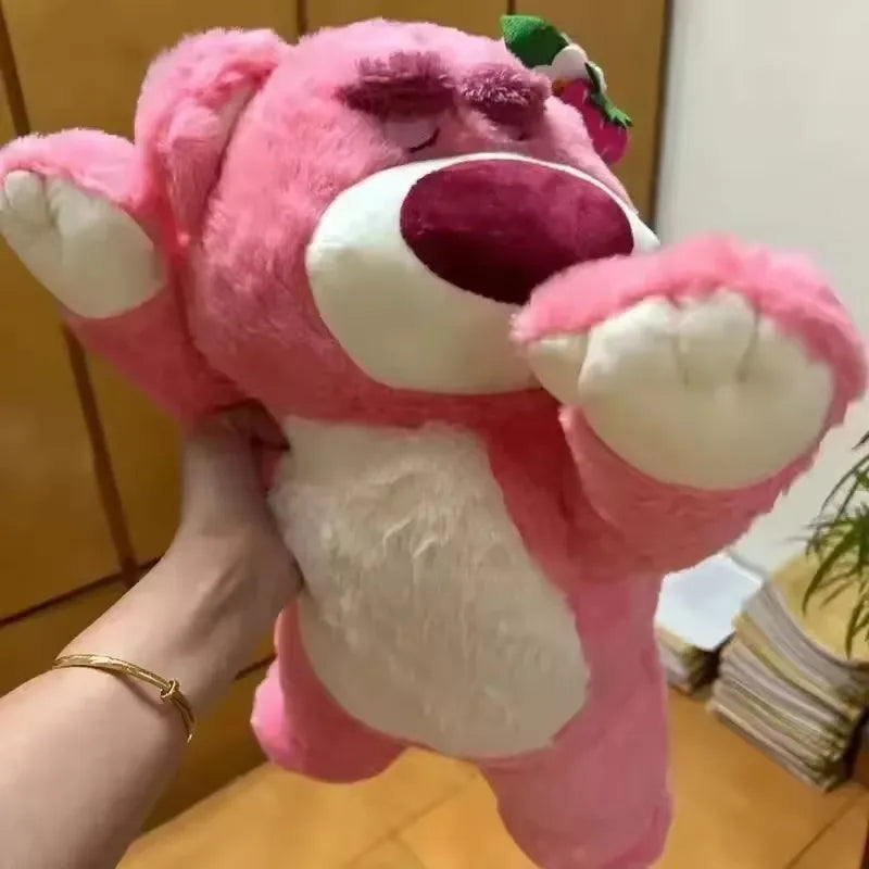 Strawberry Bear Plush Pillow Stuffed Toy - Soft Sofa Cushion Gift for Kids & Teens, Multiple Sizes 12–35 in (30–90 cm)