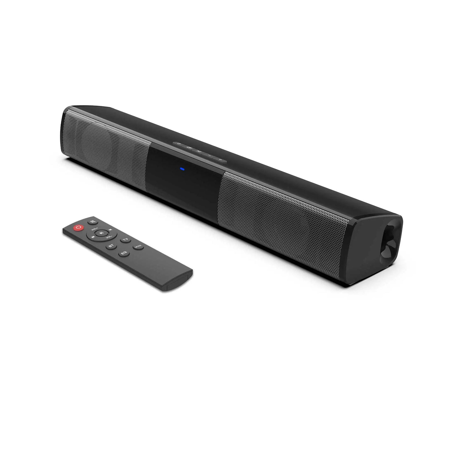 Bluetooth 5.0 Soundbar TV Speaker — 2.0 Home Theater System with USB/TF/AUX, FM Radio & Remote — 13.0 in (330 mm) & 21.7 in (550 mm) Options
