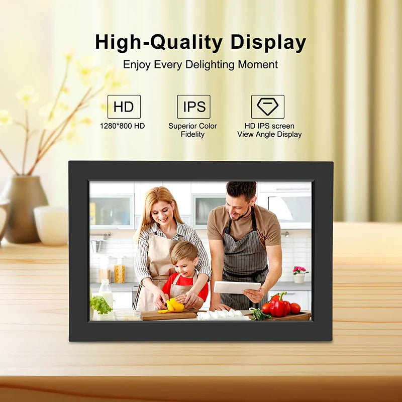 WiFi Digital Photo Frame 10.1-Inch (25.6 cm) 32GB Smart Touchscreen 1280x800 HD Picture Frame for Home & Gifts