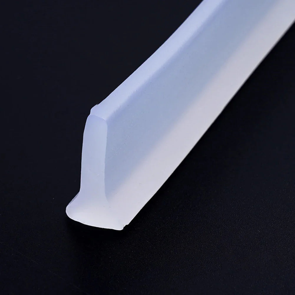 Flexible Silicone Shower Water Barrier Strip - Waterproof Shower Dam & Floor Seal (100–600 cm / 39–236 in Options)