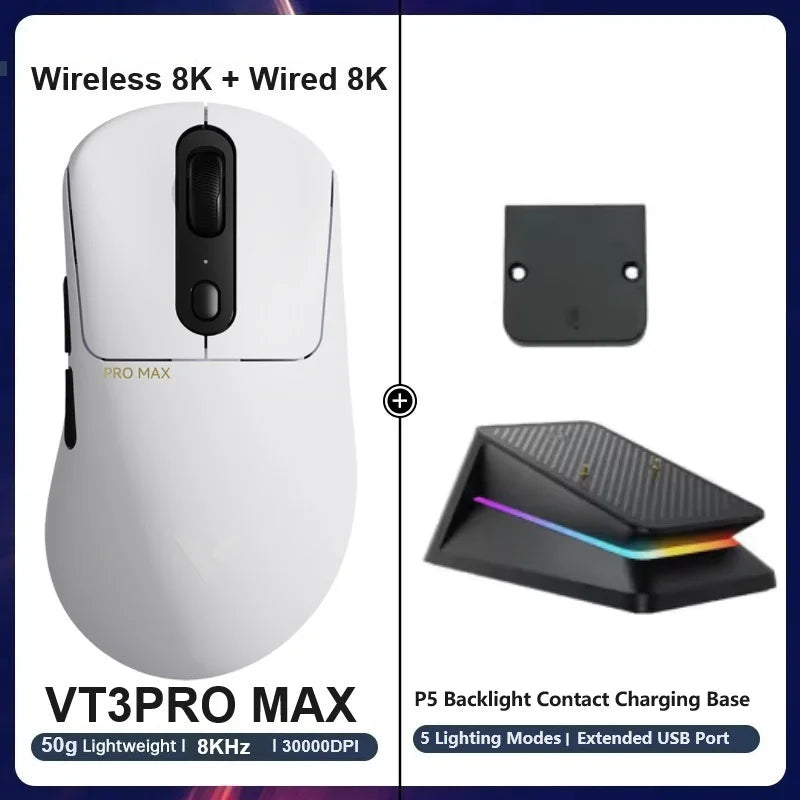Wireless Gaming Mouse 59g (2.08 oz) Ultra-Light 8KHz (8000Hz) Polling 26,000 DPI 9 Programmable Buttons Ultimate Optical Sensor