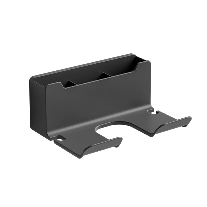 Wall-Mounted Hair Dryer Holder Cradle - Blow Dryer Organizer for Bathroom (White/Black/Grey)