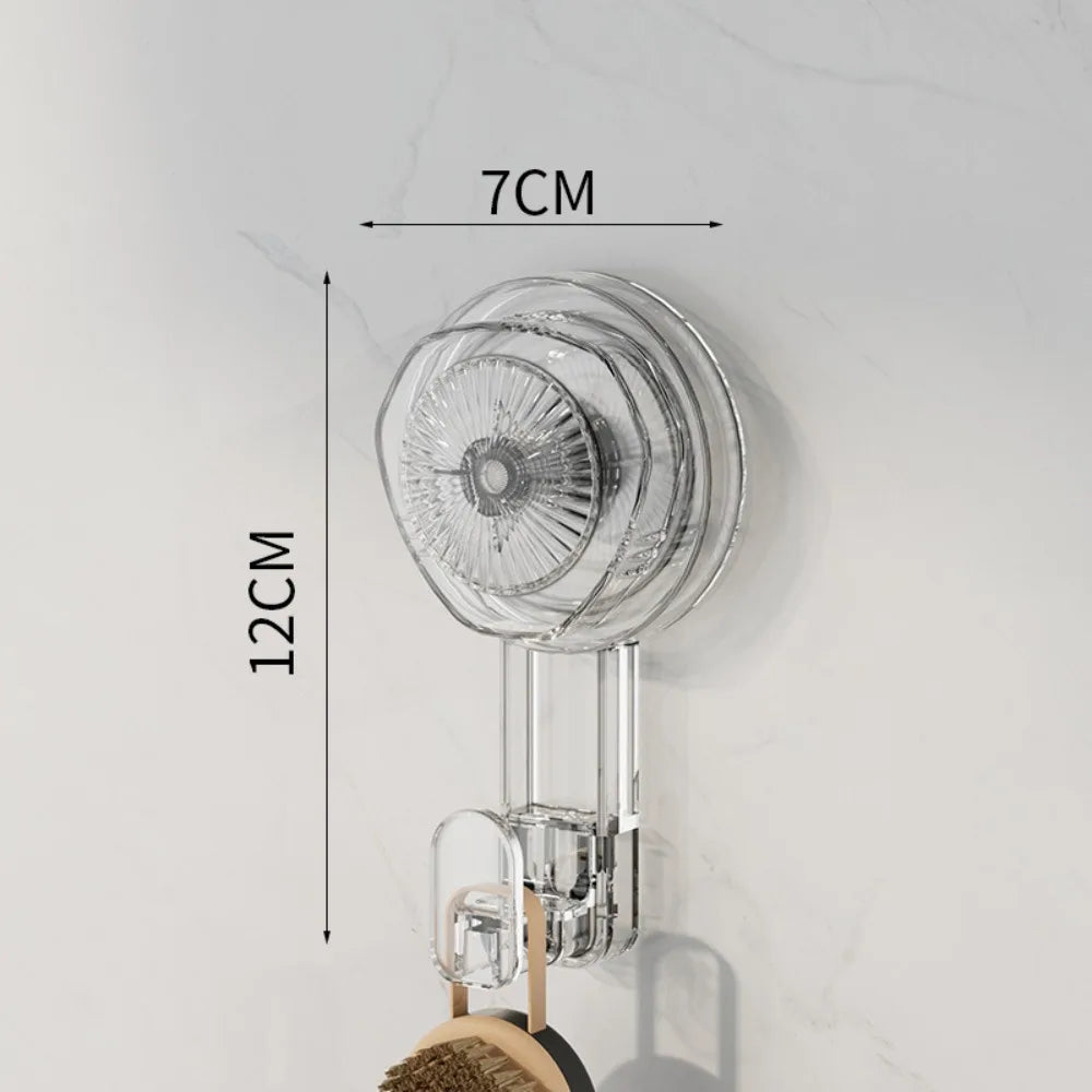 Powerful Reusable Suction Cup Hook Heavy-Duty Traceless Shower & Wall Hook 3.54 x 2.28 in (9 x 5.8 cm)