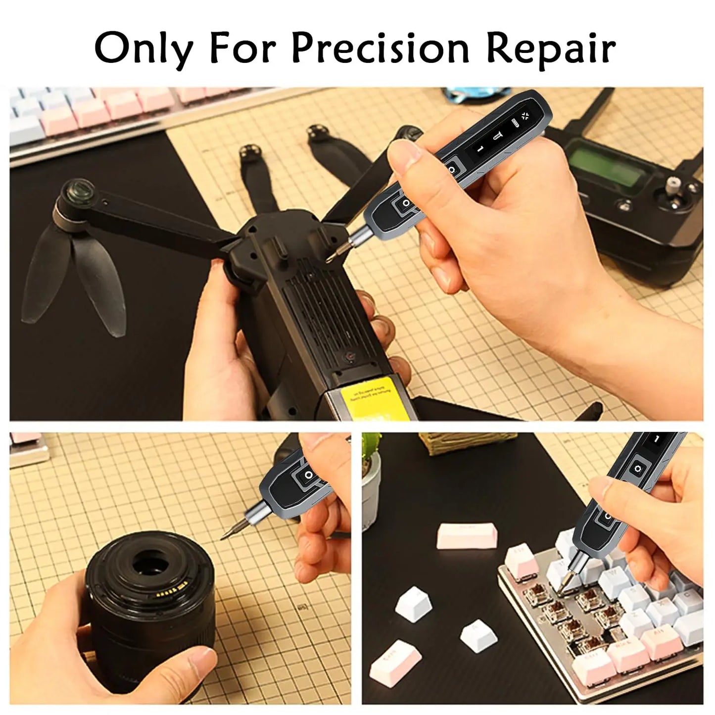 180-in-1 Precision Electric Screwdriver Kit — 3 Torque Modes, Magnetic Bits & 16 Repair Tools, USB-C Rechargeable for Phone PC Camera