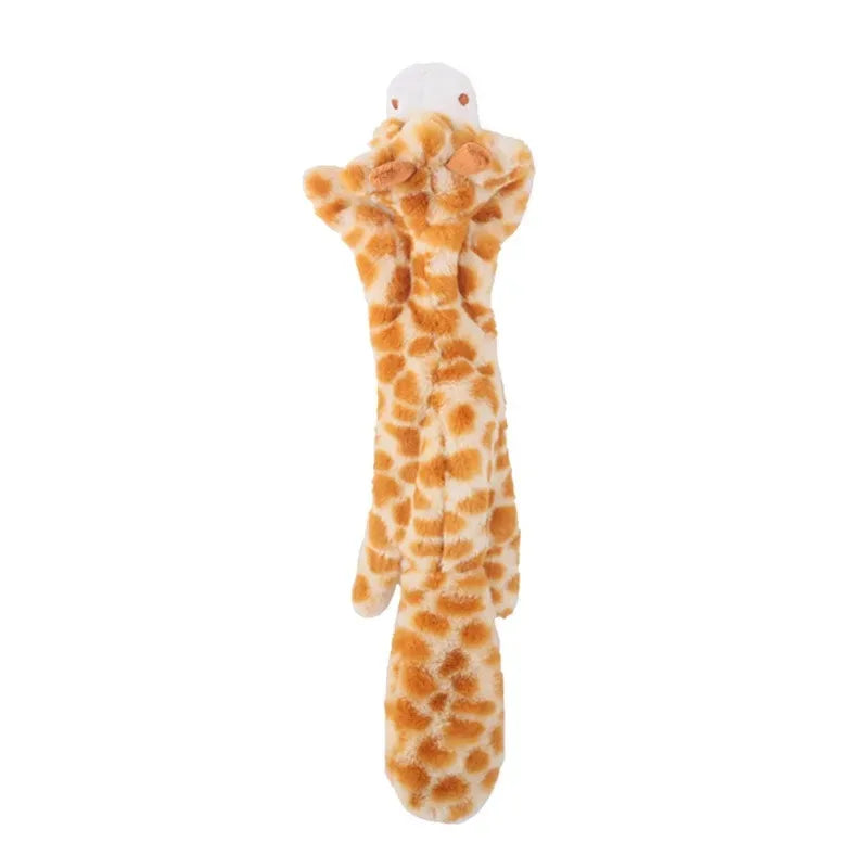 No-Stuffing Squeaky Dog Toy - Durable Simulated Animal Plush with Crinkle and Chew-Resistant Design