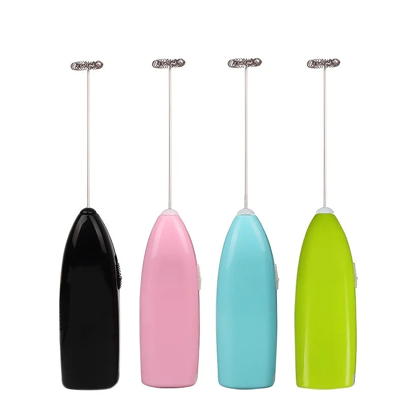 Handheld Electric Milk Frother & Mini Egg Beater Battery-Powered Coffee Mixer