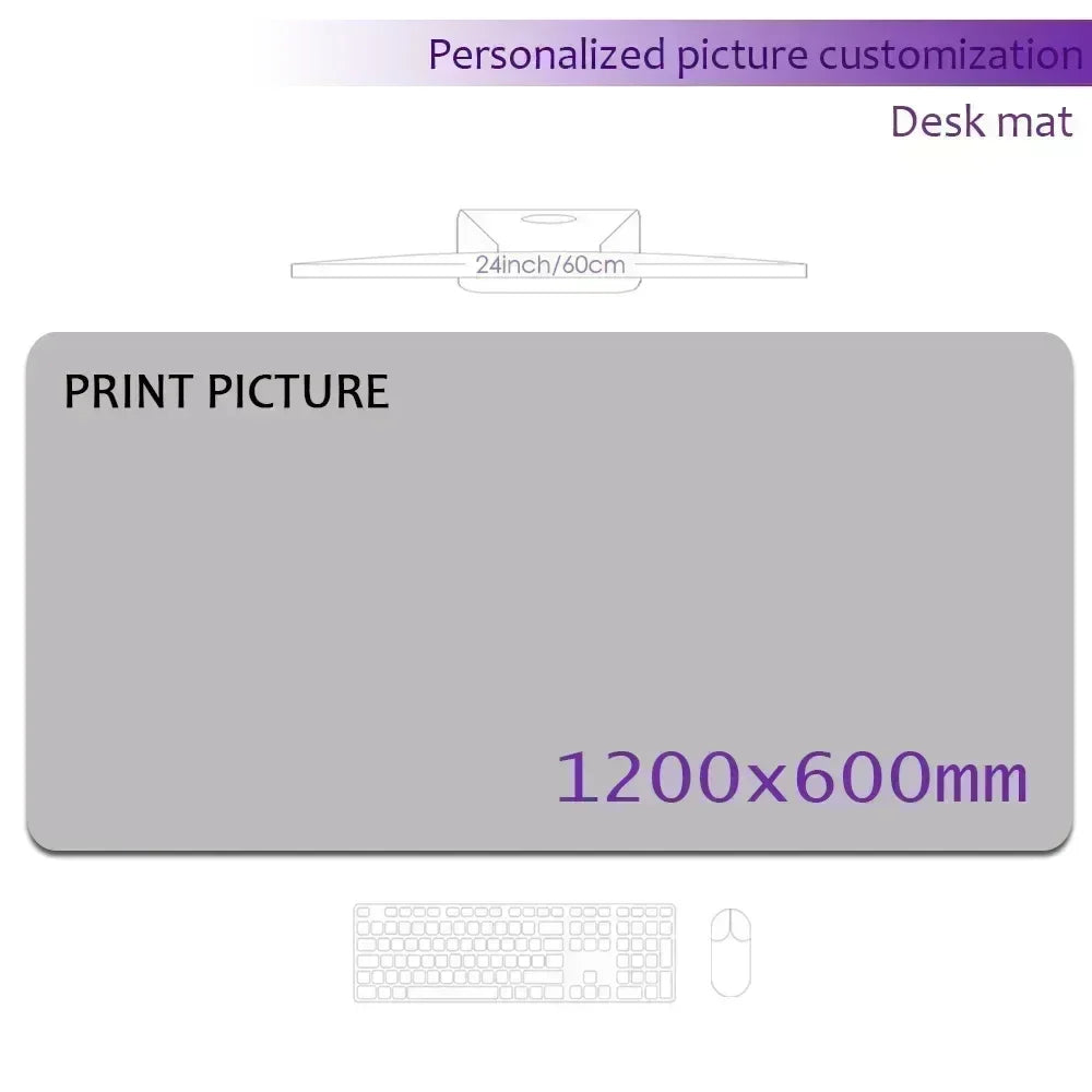 Custom Gaming Desk Mat – Personalized HD Mouse Pad Playmat, Multiple Sizes up to 1000x500mm (39.4x19.7 in) Non-Slip Rubber