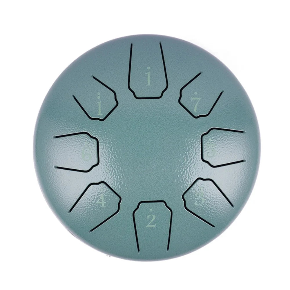 6-Inch (15 cm) 8-Tone Steel Tongue Drum – Mini Hand Pan for Meditation, Yoga & Kids, Portable Percussion Gift