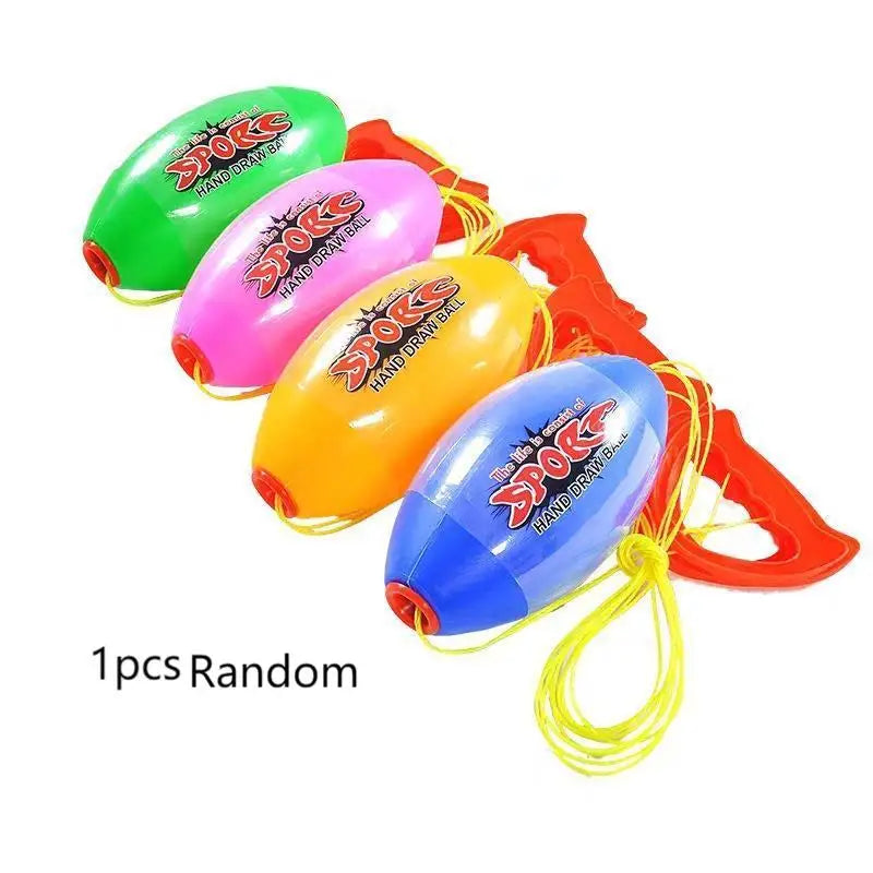 Hand-Pulled Shuttle Ball Toy – Elastic Pull Ball for Kids, Arm Strength Training & Outdoor Games, 20×10 cm (7.9×3.9 in)