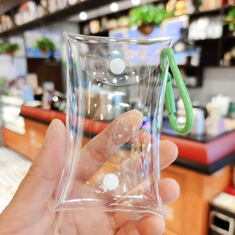 Clear PVC Mini Coin Purse - Transparent Wallet Pouch for Women and Kids, Key Lipstick Earphone Storage