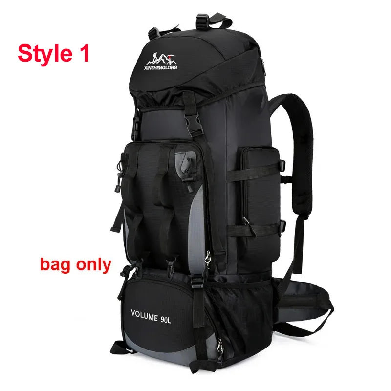 90L Waterproof Hiking & Camping Backpack — Large Capacity Trekking Rucksack for Travel (Unisex)