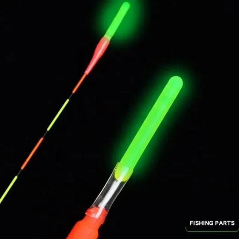 50/100-Pack Fluorescent Firefly Fishing Rod Lights – Glow Night Float Lights, Sizes 2.2–4.5mm (0.09–0.18 in)