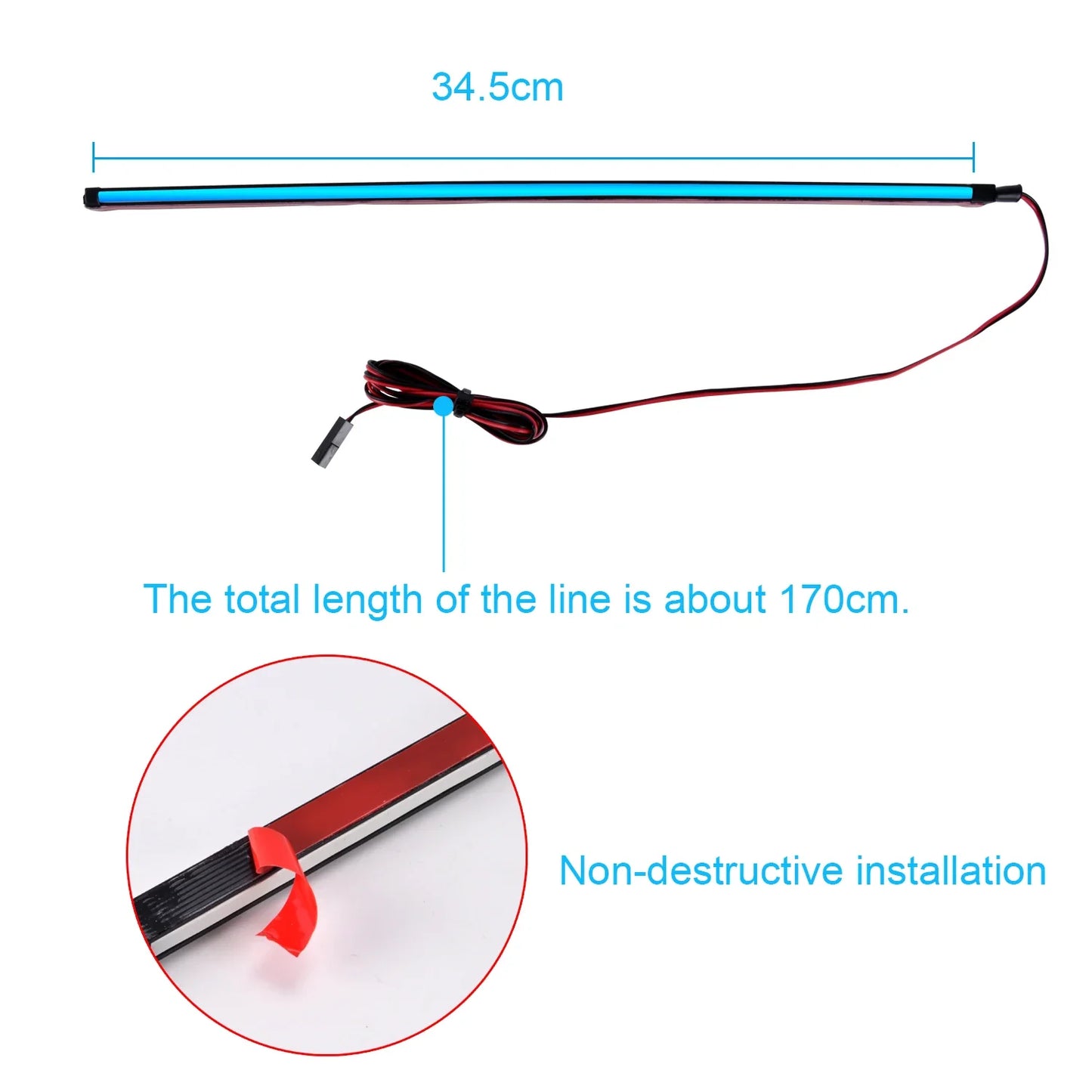 LED Trunk Light Strip for Model 3 – Bright Interior Atmosphere Lighting, Non-Destructive Install