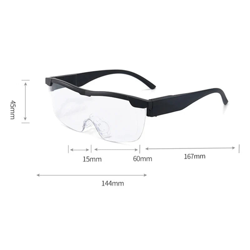 Women's LED Hands-Free Reading Magnifier Glasses 2.5X - Fashion Nighttime Reader with 2 LEDs