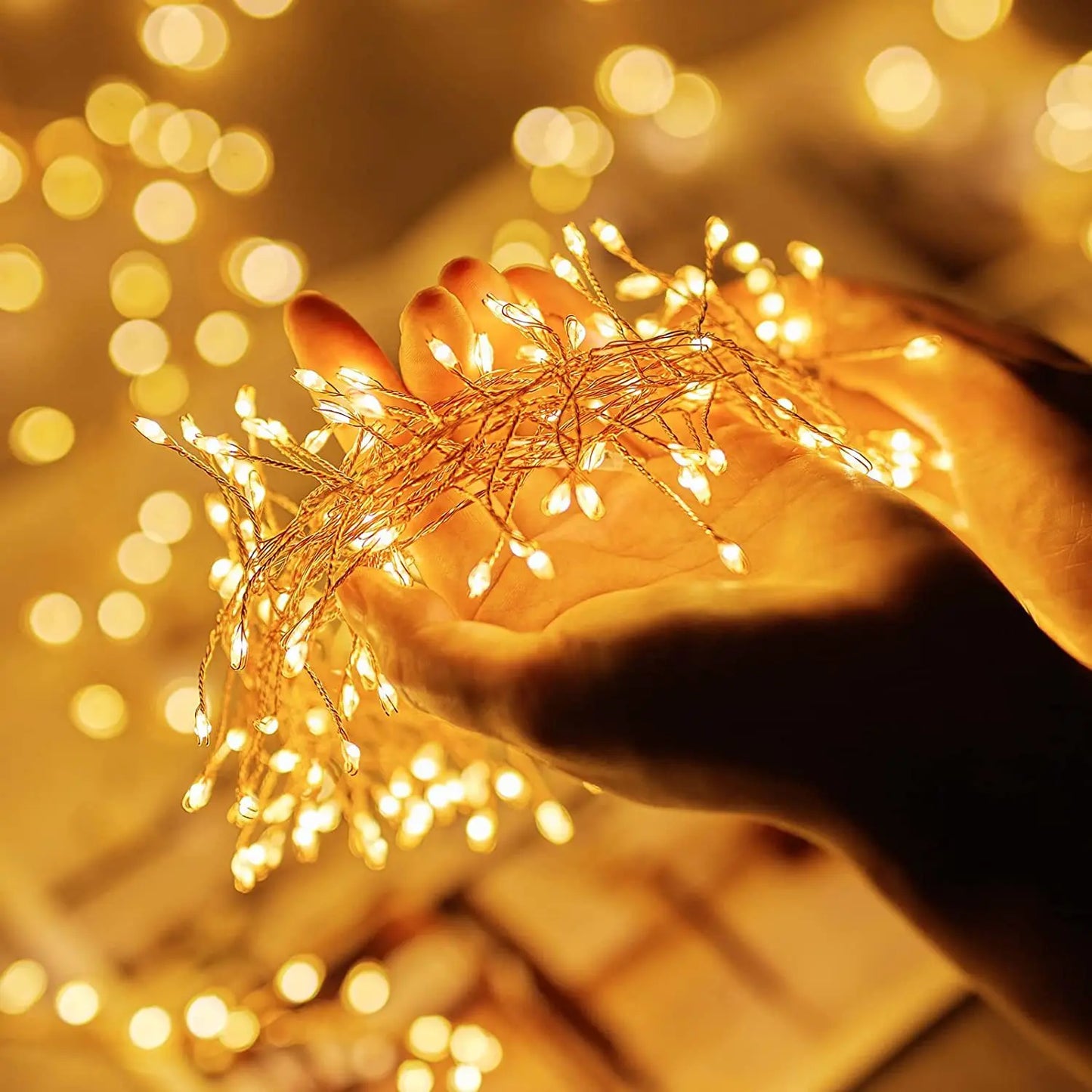 USB LED Firecracker String Lights 3/6/9M (9.8/19.7/29.5 ft) Remote-Controlled Fairy Garland for Wedding Party Garden Christmas