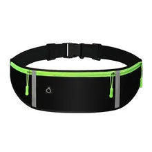 Lightweight Running Waist Bag with 3 Waterproof Pockets – Phone & 350ml Water Bottle Holder, Reflective, 41×11 cm (16.1×4.3 in)