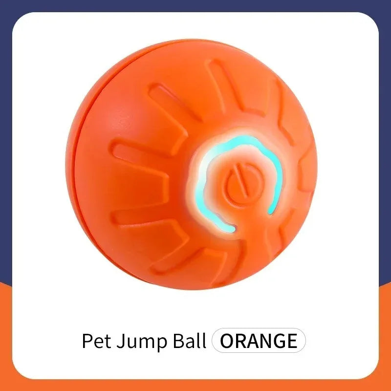 Interactive Rechargeable Pet Toy Ball – Automatic Bouncing & Rolling with RGB LED Lights for Dogs & Cats