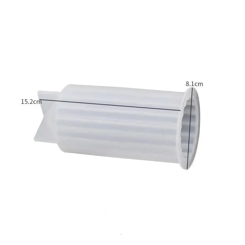 3D Spiral Striped Silicone Candle Mold for DIY Scented Candles, Wax, Soap & Resin (8 x 8 x 15 cm / 3.1 x 3.1 x 5.9 in)