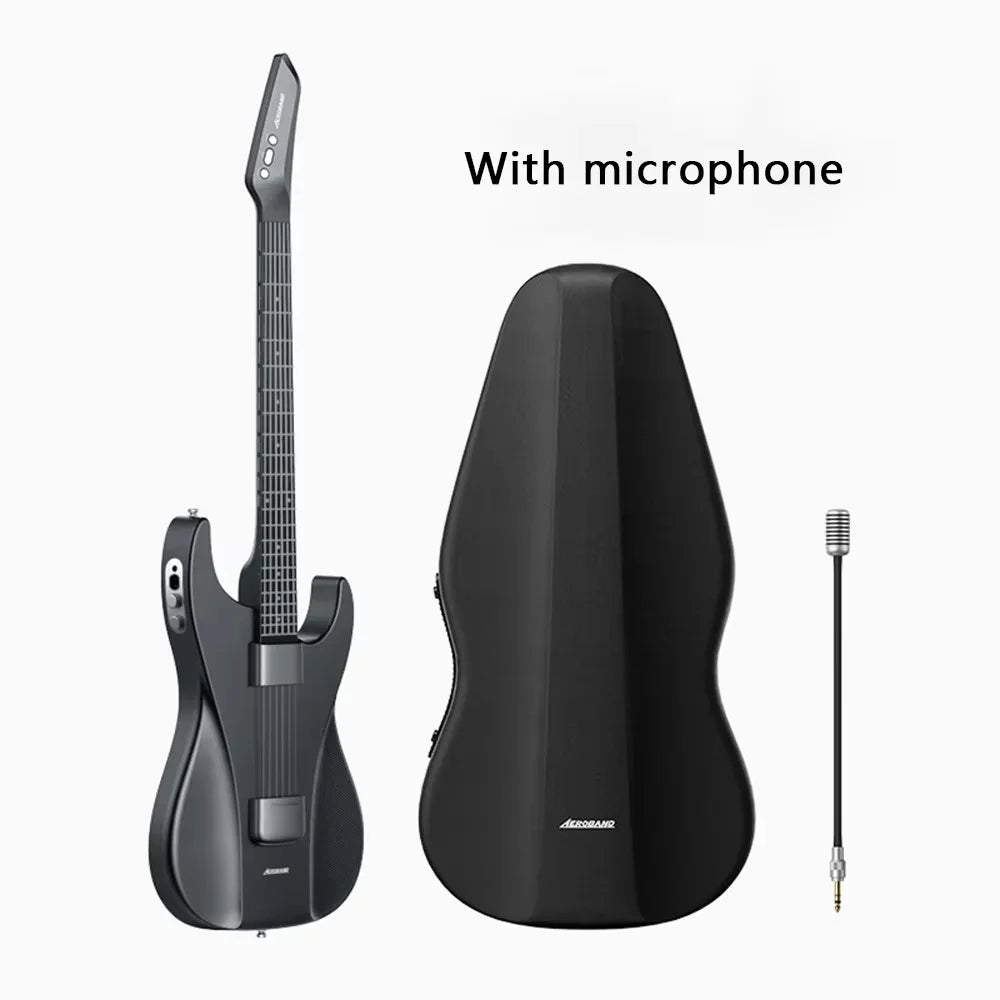 Portable Smart Hybrid Guitar — Pain-Free Silicone Strings, 9 Tone Modes, Built-In Speaker & Mic