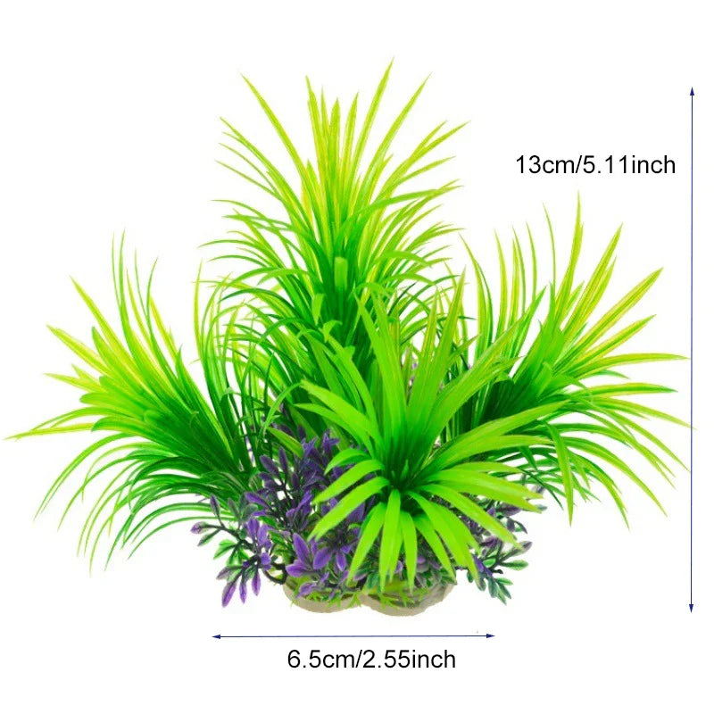 Artificial Aquarium Plants — Plastic Underwater Decorations for Fish Tanks, Realistic Aquarium Decor