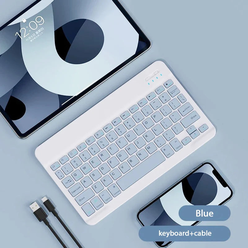 Magnetic Bluetooth Rechargeable Keyboard for 10–11.5 Inch (25–29 cm) Tablets — Fits 10", 10.2", 10.9", 11", 11.5"