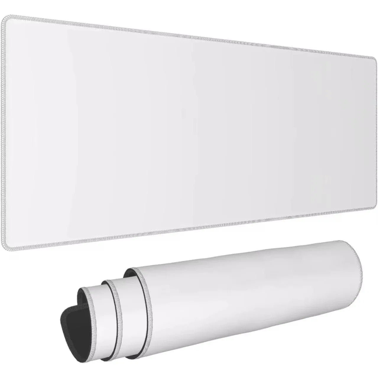 White XL Gaming Desk Mat 900 x 400 mm (35.4 x 15.7 in) Extra-Large Non-Slip Mouse Pad