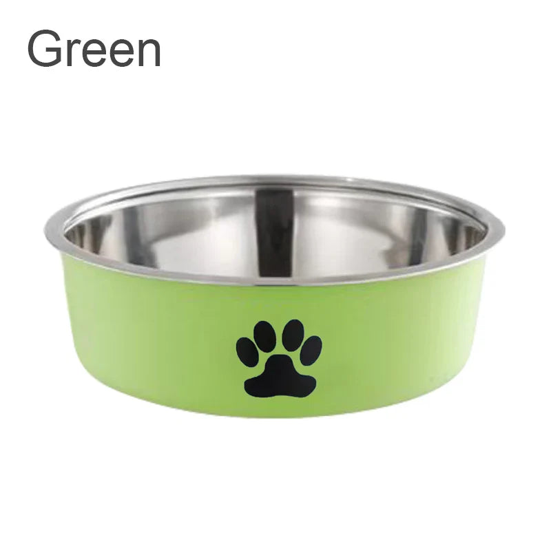 Non-Slip Stainless Steel Pet Bowl for Small Dogs & Cats - Food-Grade Water & Feeding Bowl (Multiple Sizes)