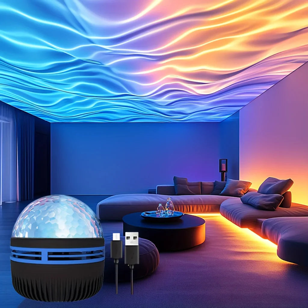 Starry Night Sky Projector LED USB Remote RGB Galaxy Night Light - 7 Modes for Bedroom Party Bar