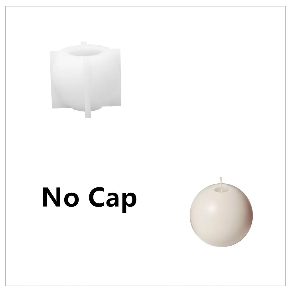 DIY Christmas Bauble & Tree Candle Silicone Mold Set, 3 Sizes, Platinum Silicone for Scented Candle Making